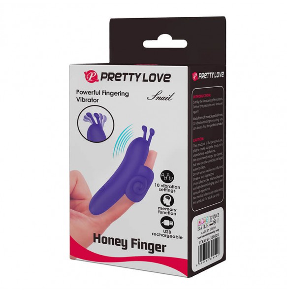 PRETTY LOVE - Snail Finger Vibrator (Chargeable - Purple)
